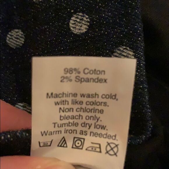 ✨J Crew Postcard Mini Skirt in Indigo Dot Denim - Picture 6 of 6